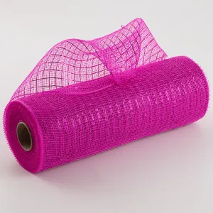 10" Poly Deco Mesh: Metallic Hot Pink