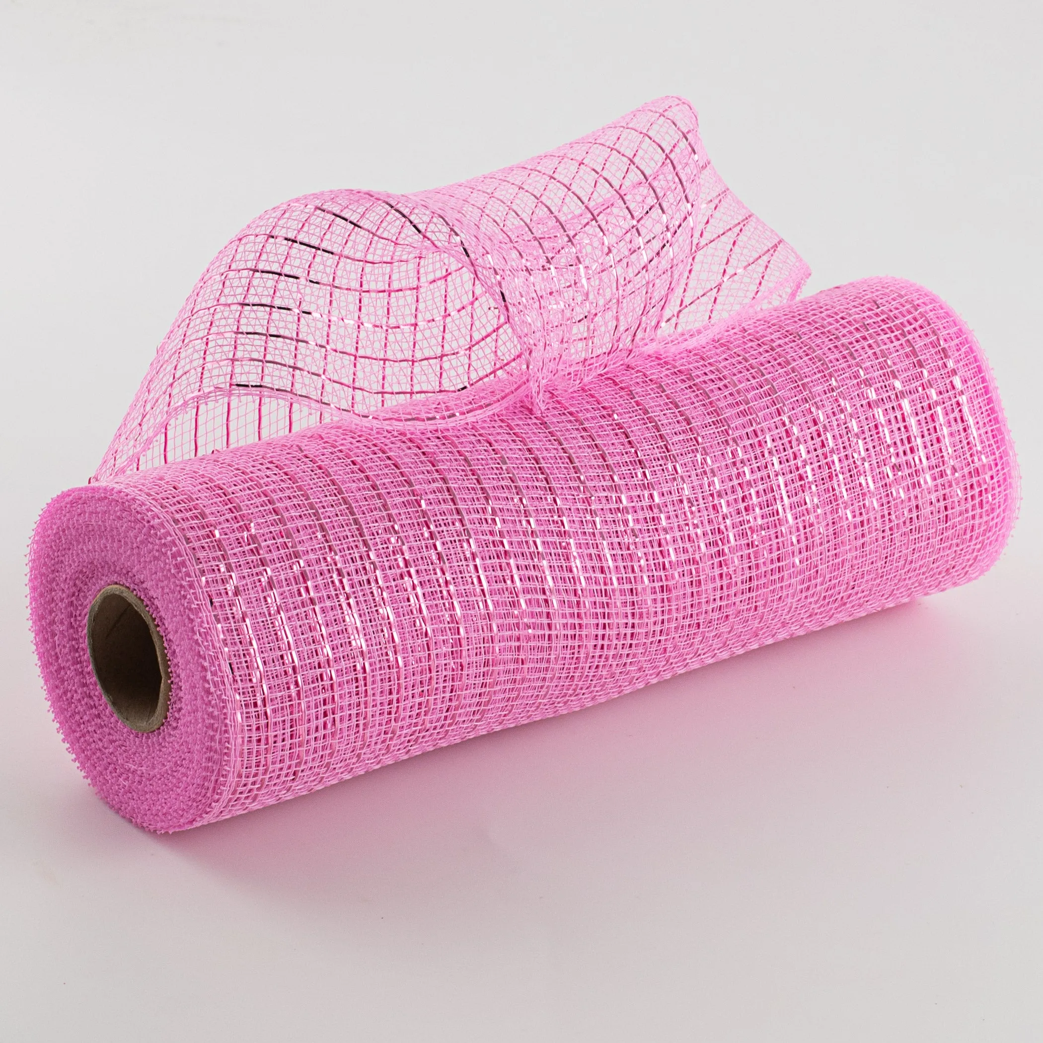 10" Poly Deco Mesh: Metallic Pink