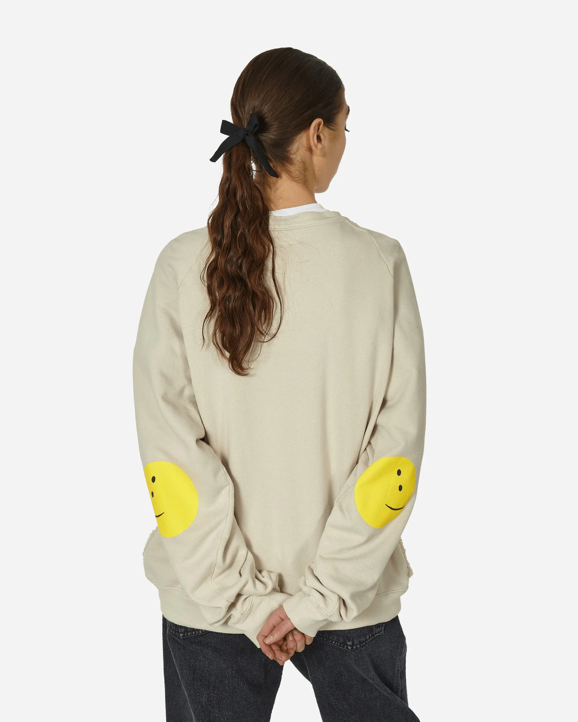 30/-SWT Knit x Fur Grizzly Sweatshirt (Profile Rainbowy & Beethoven) Ecru
