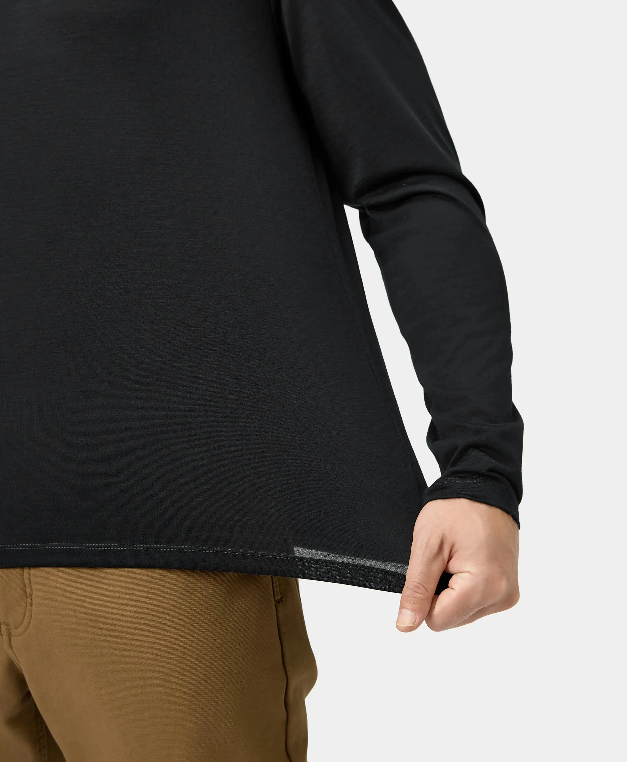 Aoraki Unisex Merino Wool Blend Baselayer - Black