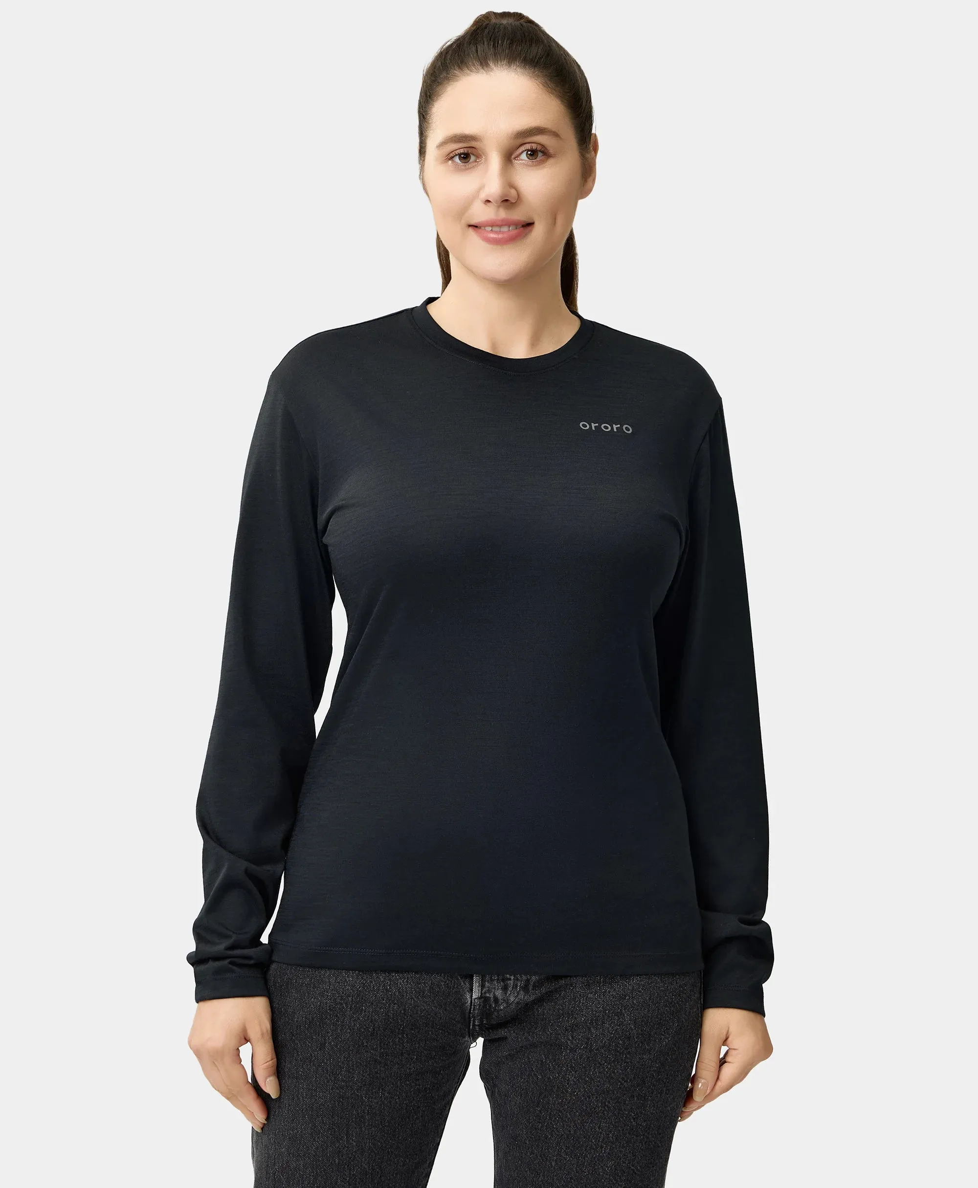 Aoraki Unisex Merino Wool Blend Baselayer - Black