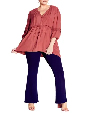 Ashley Pintuck Top | Terracotta