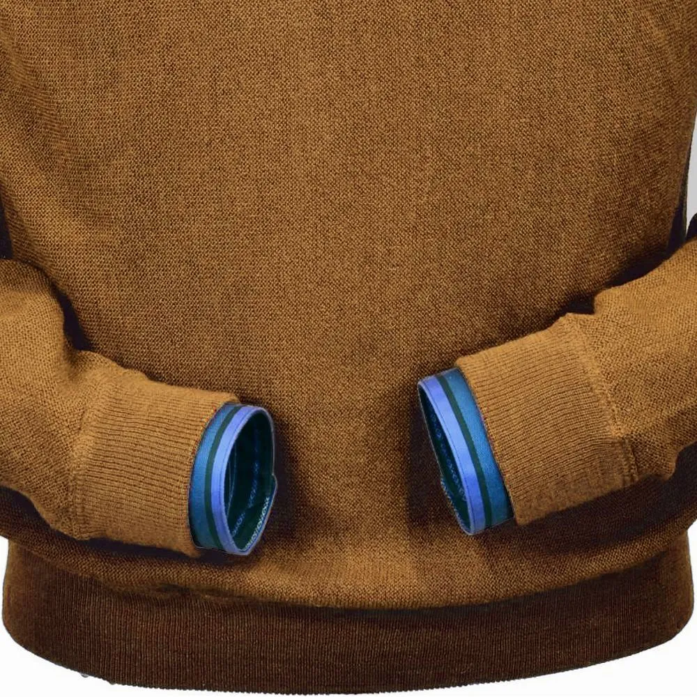 Baby Alpaca 'Links Stitch' Sweatshirt-Style Crew Neck Sweater in Brick Heather by Peru Unlimited