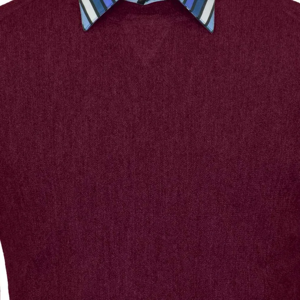 Baby Alpaca 'Links Stitch' Sweatshirt-Style Crew Neck Sweater in Raspberry by Peru Unlimited