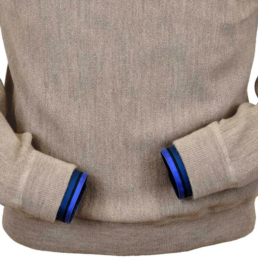 Baby Alpaca 'Links Stitch' Sweatshirt-Style Crew Neck Sweater in Sand Heather by Peru Unlimited