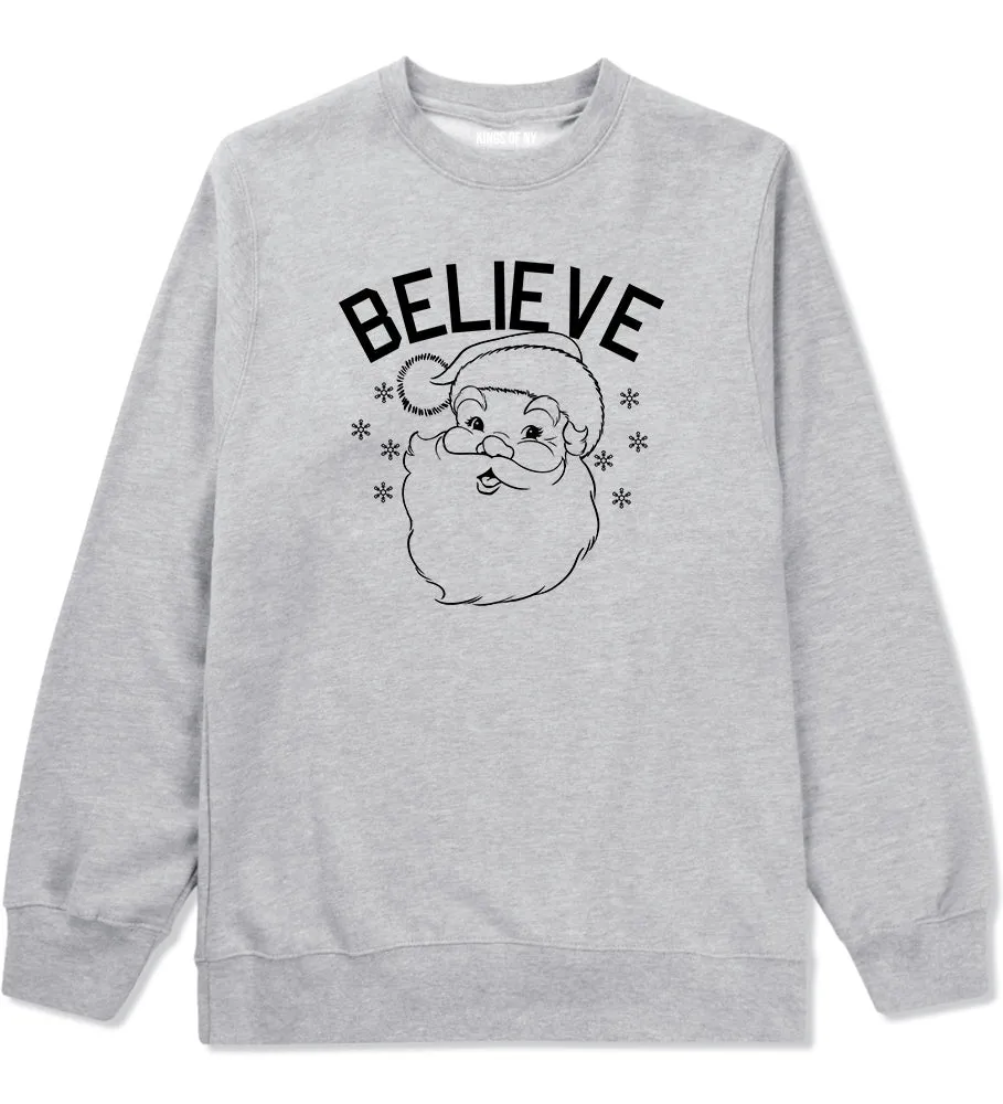 Believe In Santa Christmas Mens Crewneck Sweatshirt