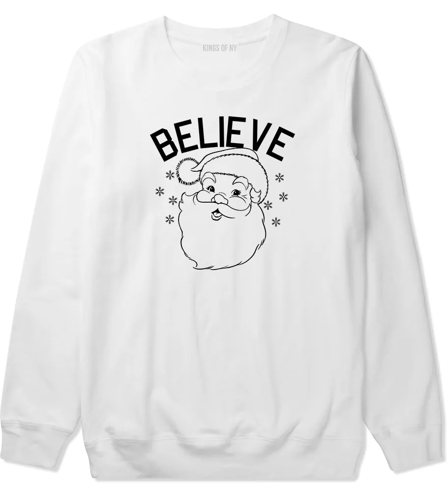 Believe In Santa Christmas Mens Crewneck Sweatshirt