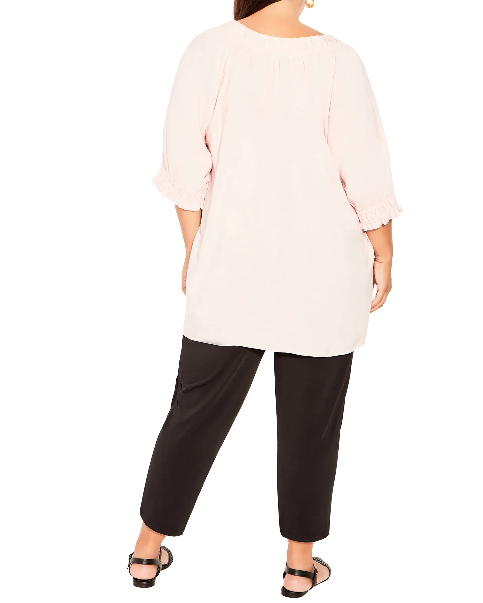 Bianca Pleated Top | Pink
