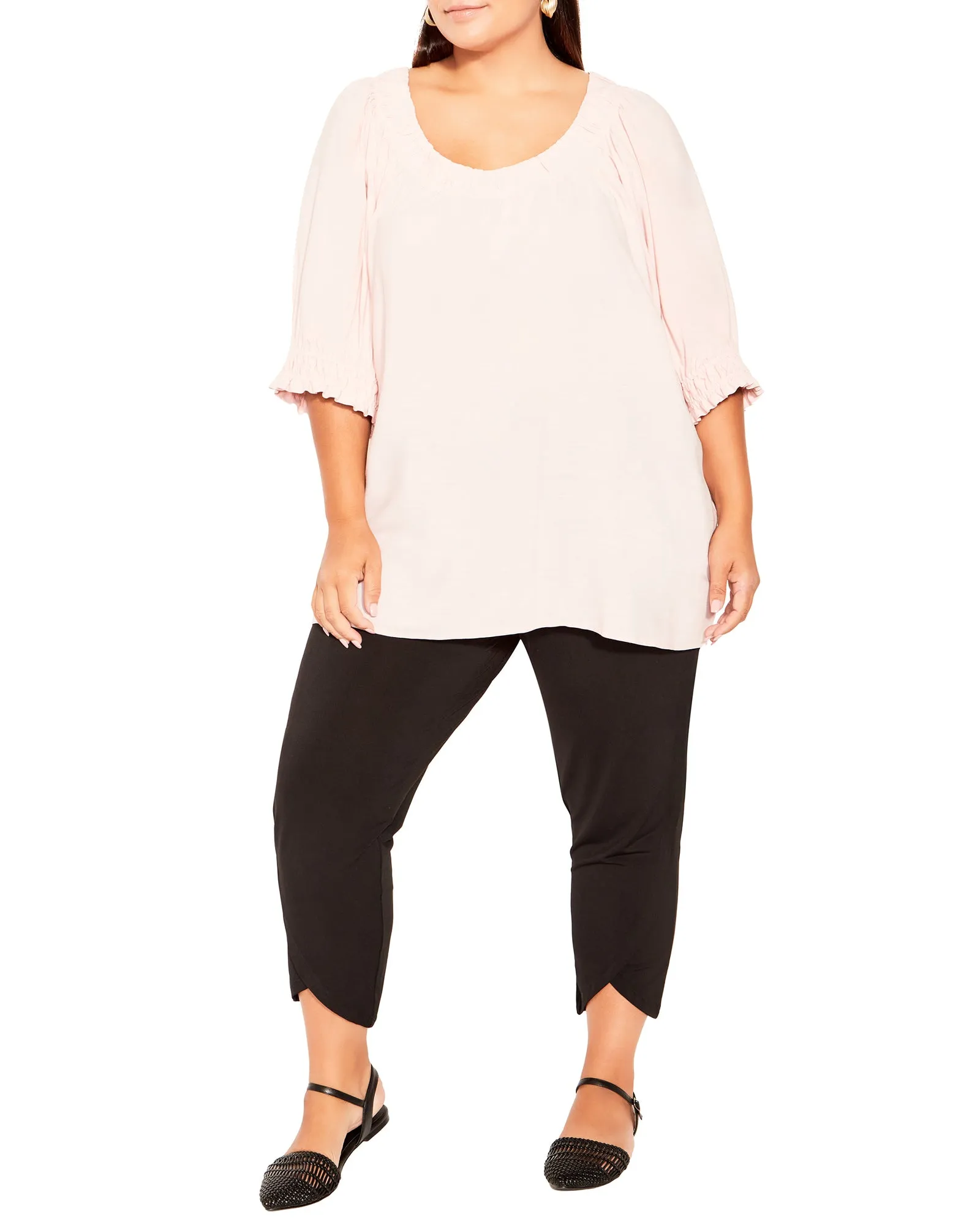 Bianca Pleated Top | Pink