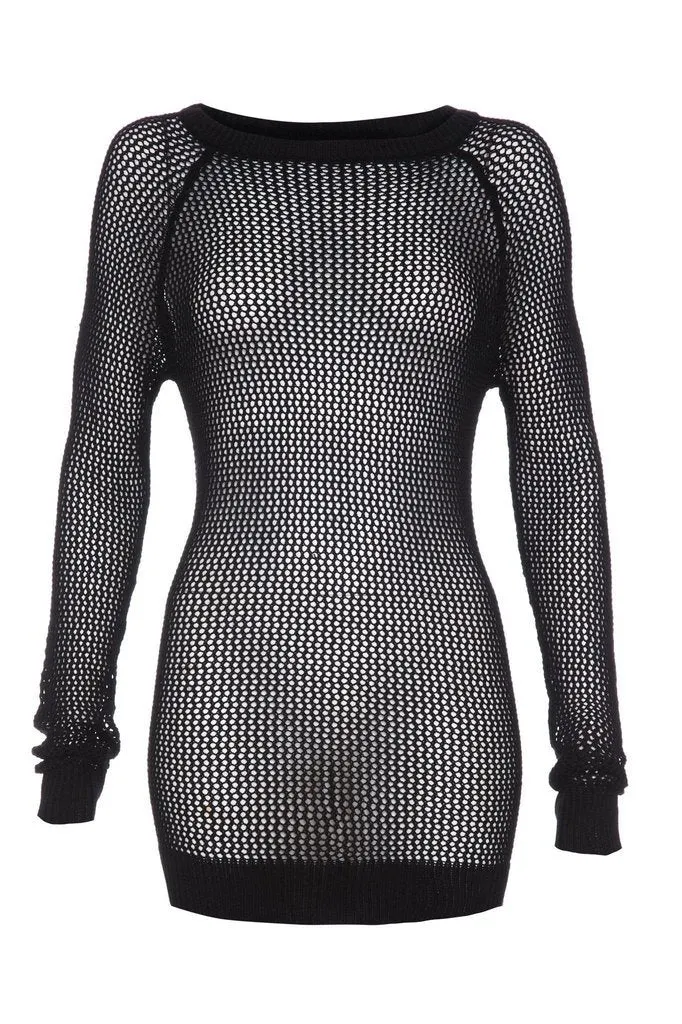 Black or Pink Mesh Sweatshirt