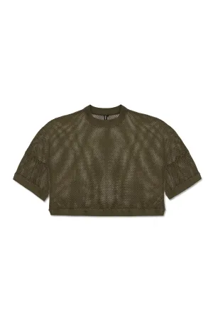 BOXER MESH SHIRT IN ARMY GREEN
