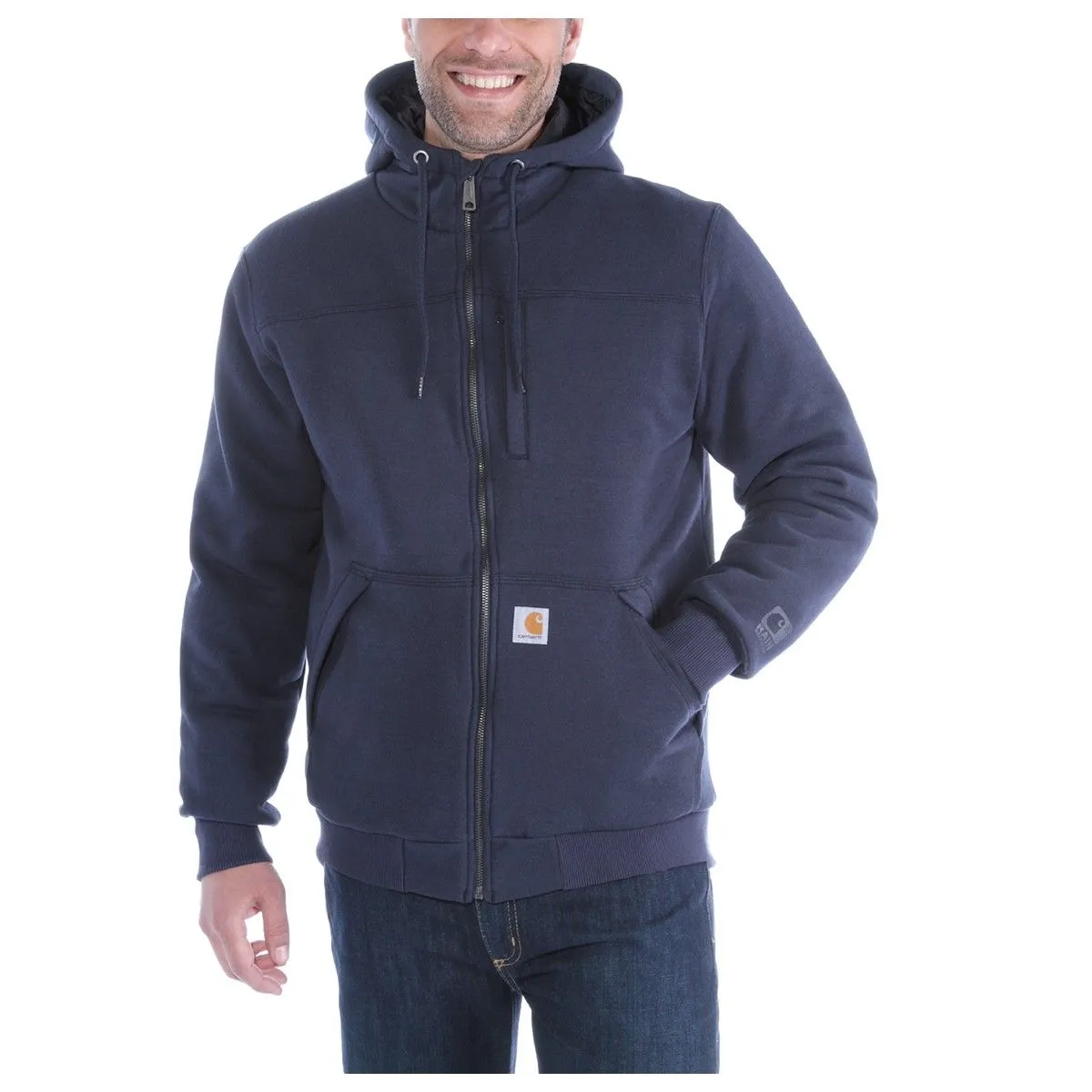Carhartt&#x20;103312&#x20;Rockland&#x20;Quilt&#x20;Lined&#x20;Full&#x20;Zip&#x20;Hooded&#x20;Sweatshirt&#x20;-&#x20;New&#x20;Navy