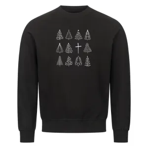 Christmas Trees and Cross Sweatshirt