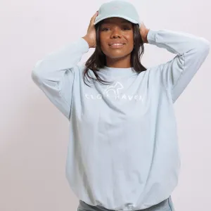 Cloud Haven Logo Boyfriend Sweatshirt in Pale Blue