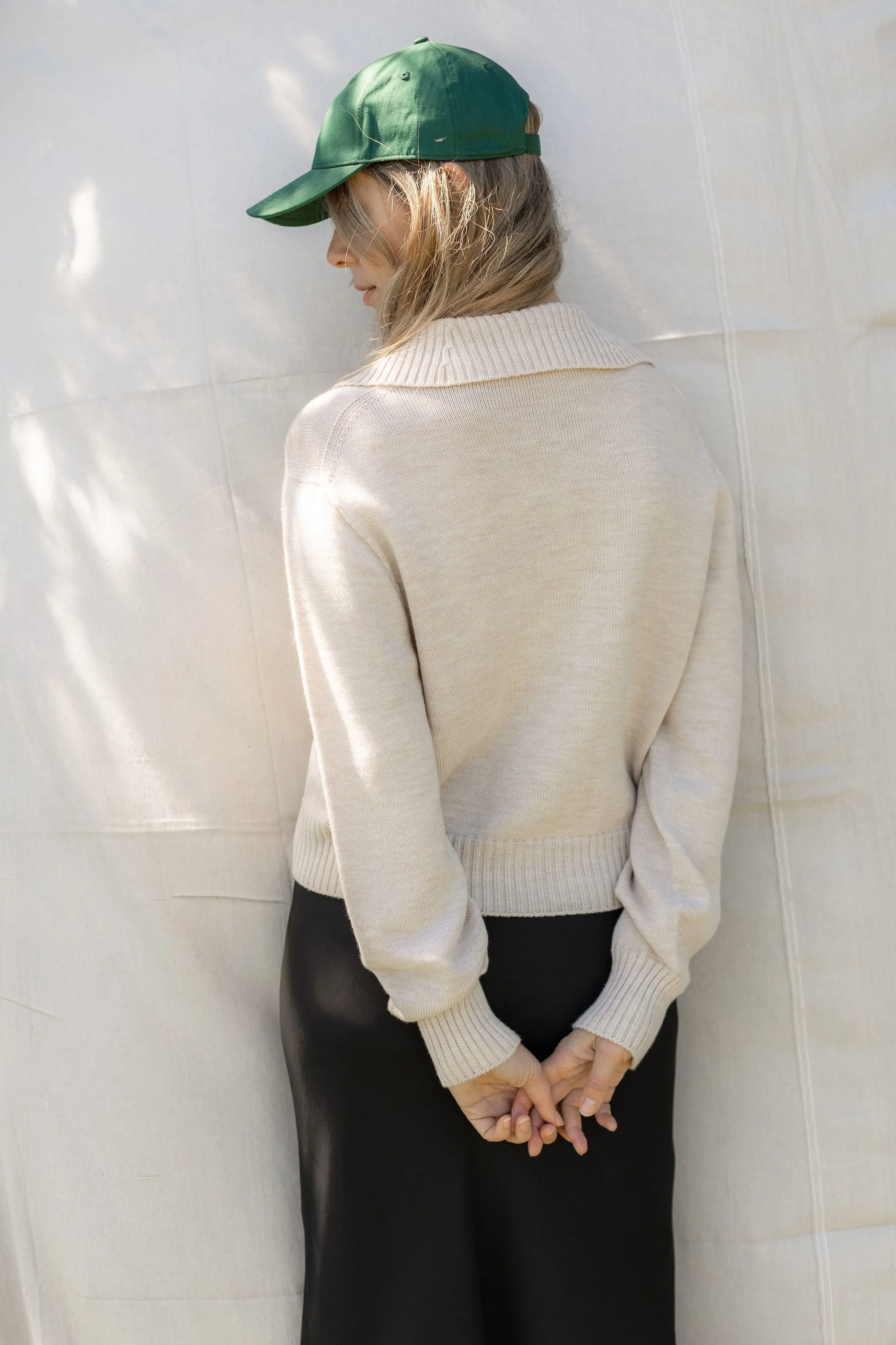 Collared Sweatshirt - Oat Marle
