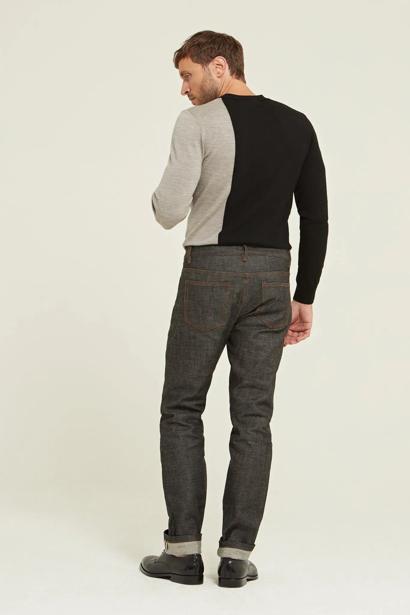 Colour Block Merino Wool Sweater