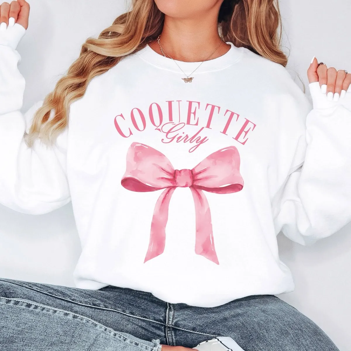 Coquette Girly Crew Sweatshirt