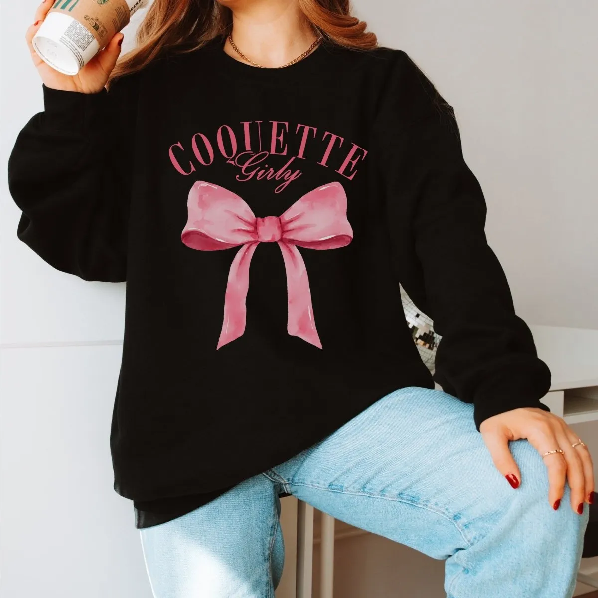 Coquette Girly Crew Sweatshirt