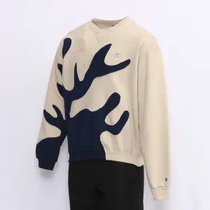 CR258 Reworked Branded Sweatshirt with contrast Side Insert Made Using Branded Sweatshirt