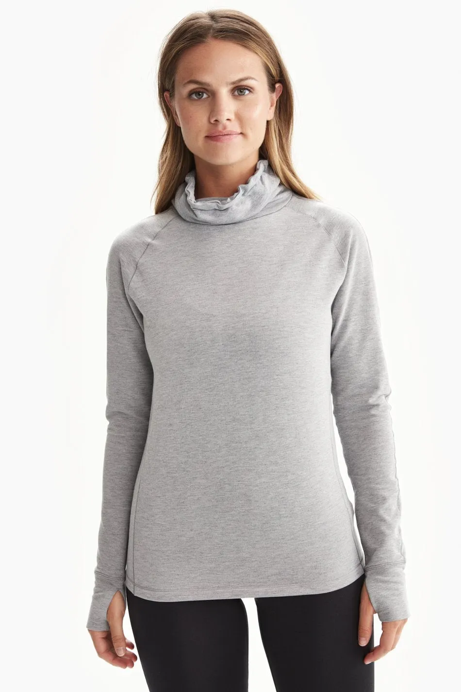 CRESCENT SNOOD LONG SLEEVE TOP