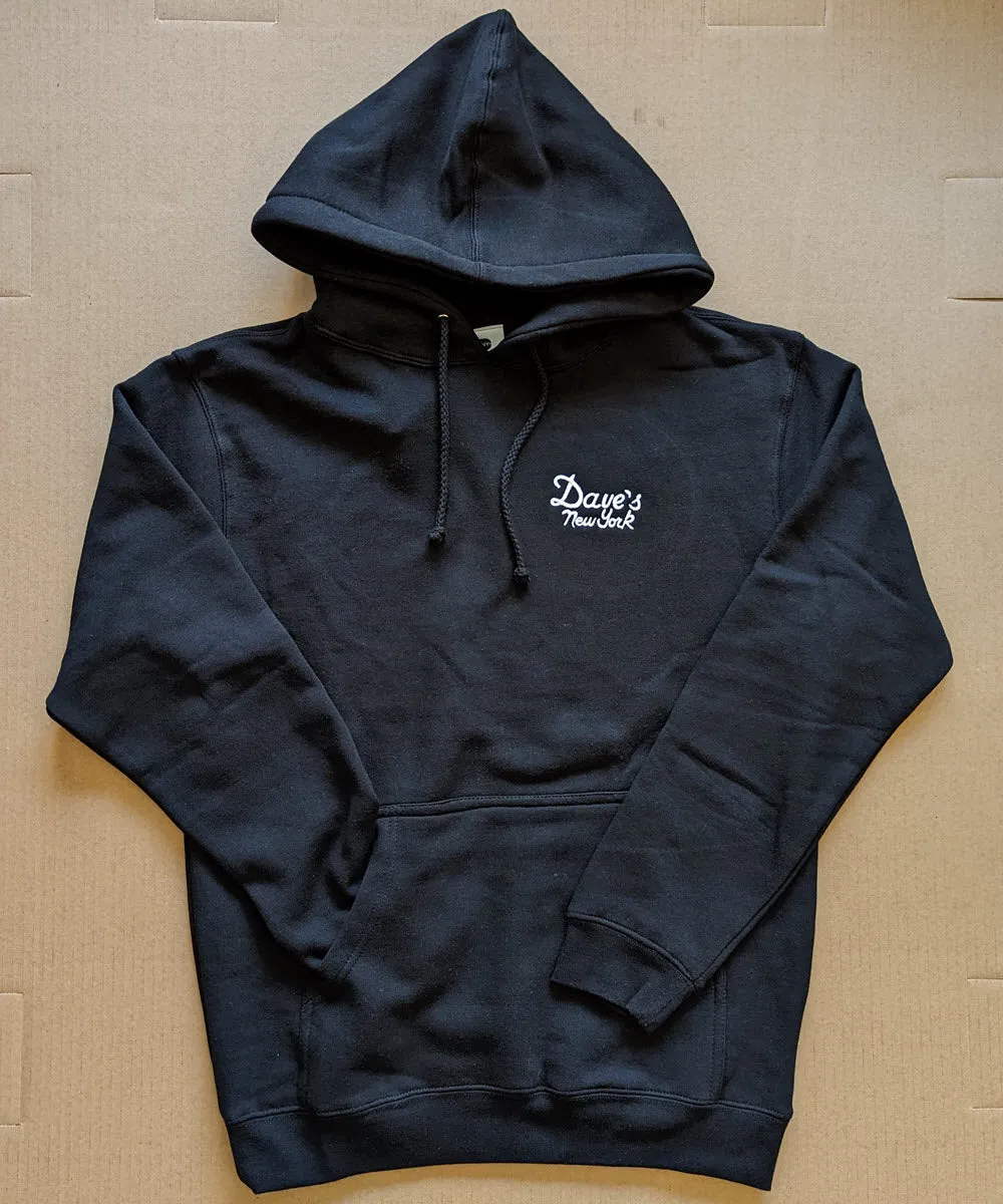 Dave&#39;s New York Vintage Logo Hooded Sweatshirt - Black