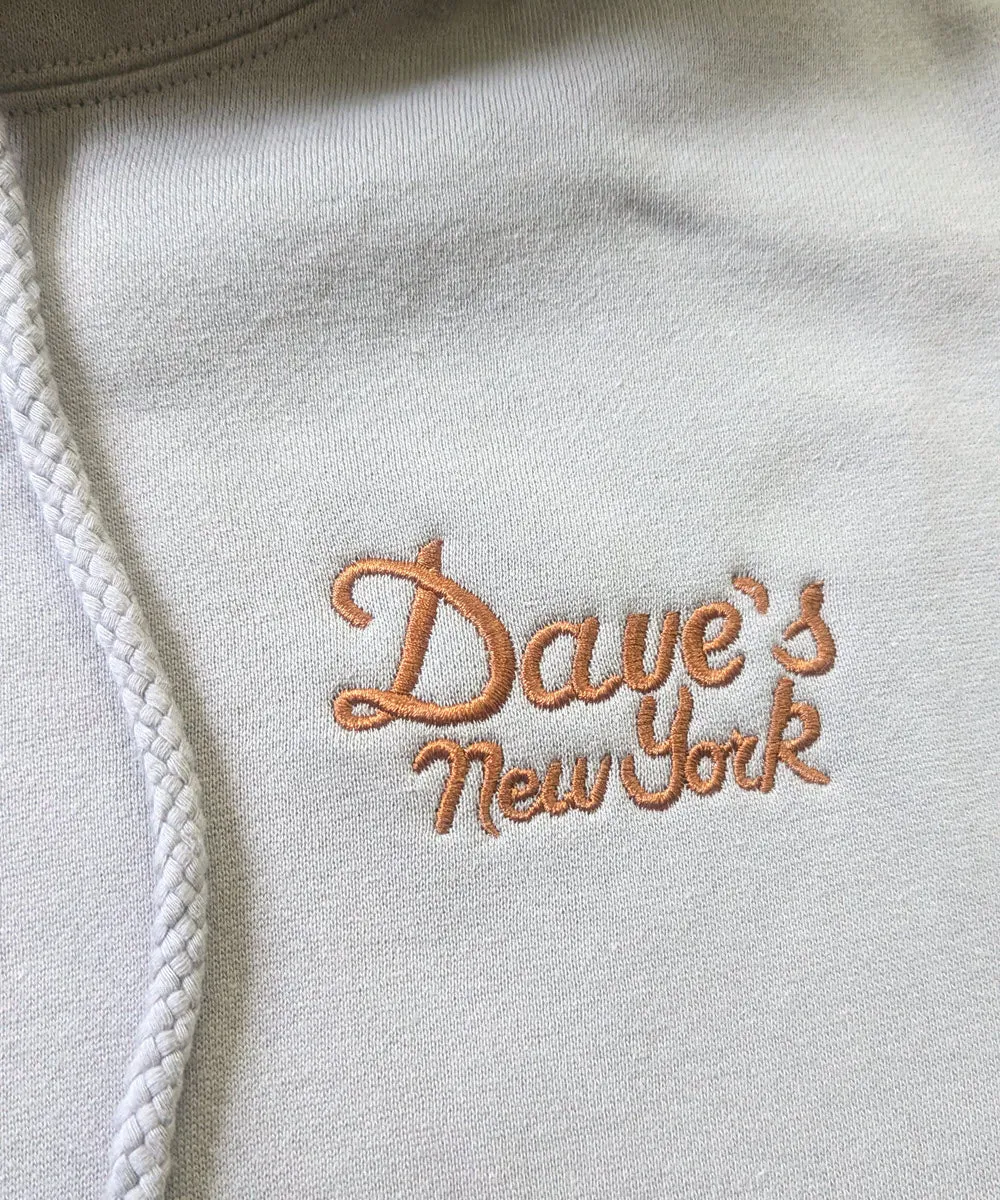 Dave&#39;s New York Vintage Logo Hooded Sweatshirt - Cement