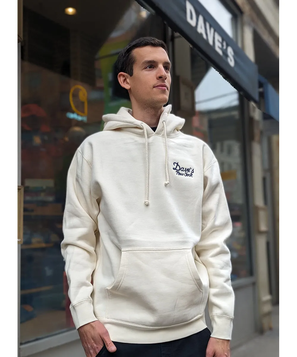 Dave&#39;s New York Vintage Logo Hooded Sweatshirt - Natural