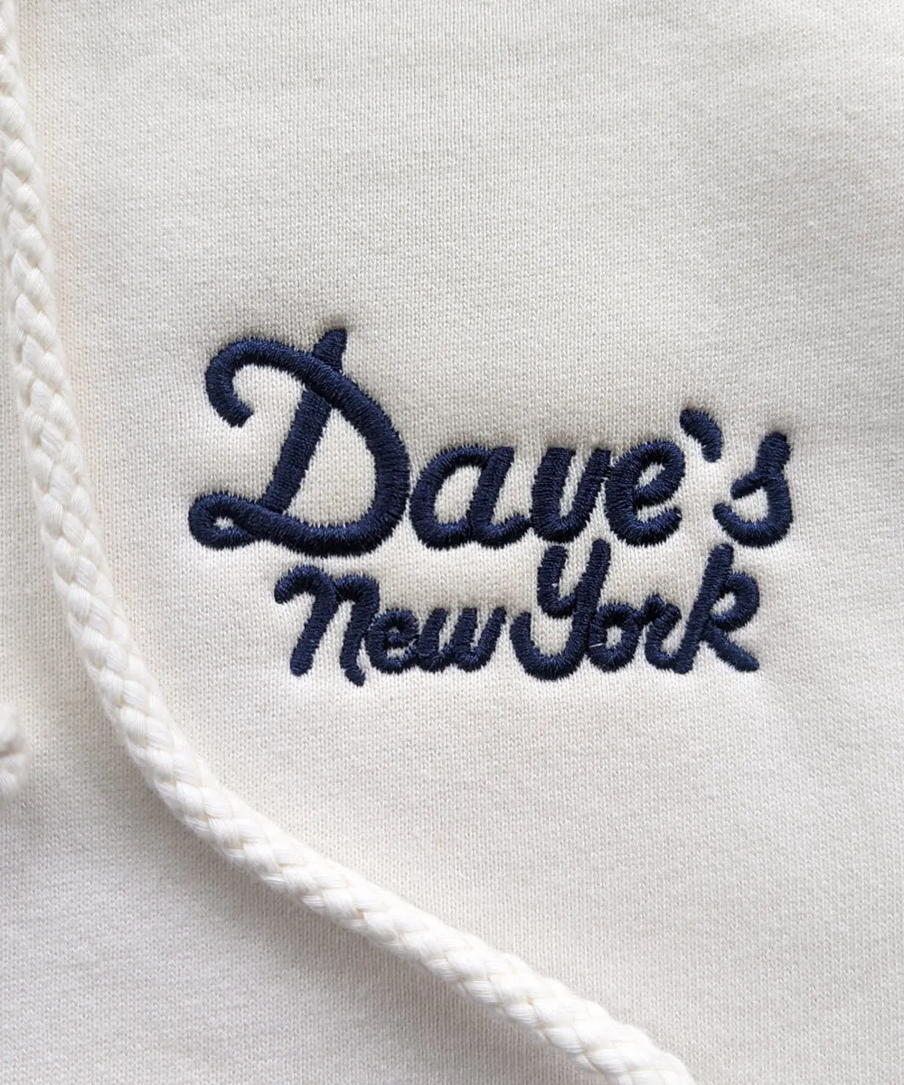 Dave&#39;s New York Vintage Logo Hooded Sweatshirt - Natural