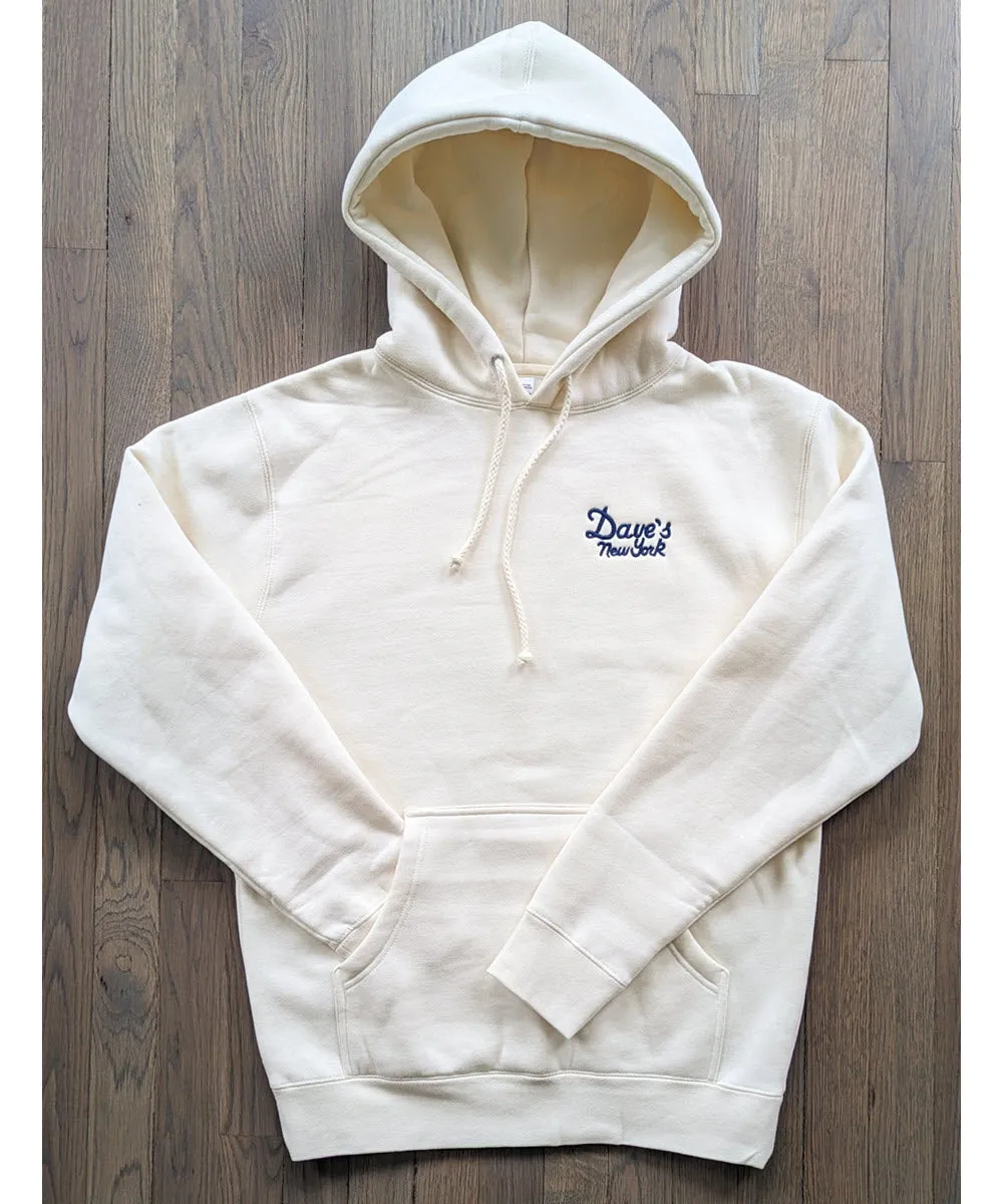 Dave&#39;s New York Vintage Logo Hooded Sweatshirt - Natural