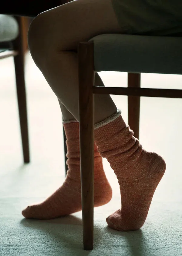 Double Face Crew Socks / Camel