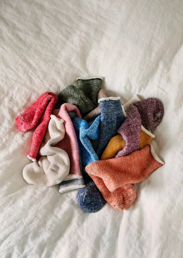 Double Face Crew Socks / Camel