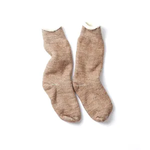 Double Face Crew Socks - Camel