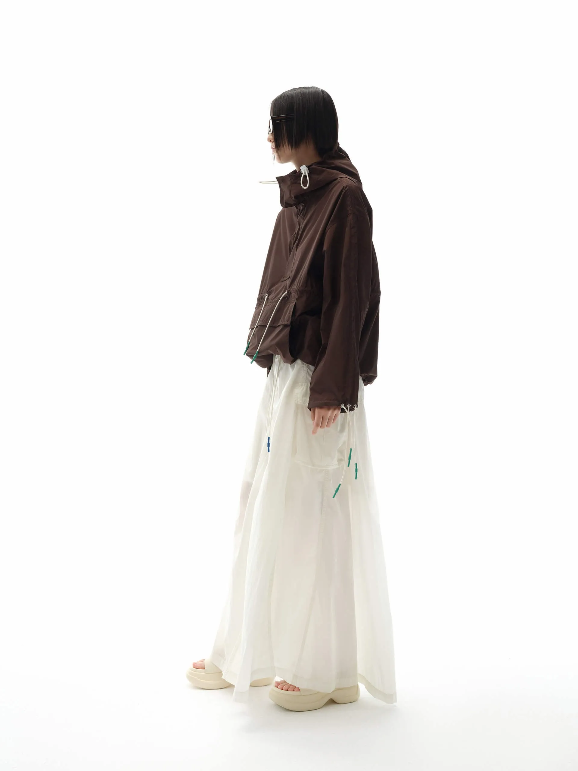 Drawstring Detail Hood Sweatshirt