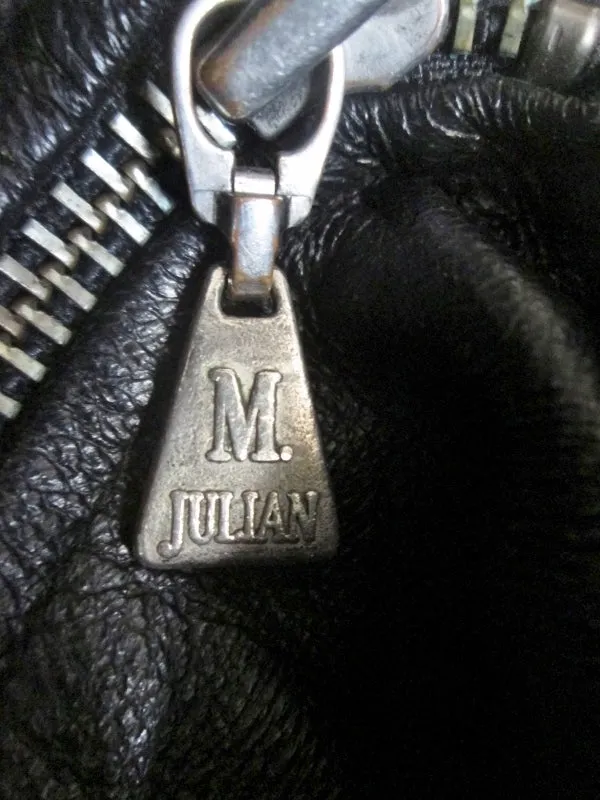 EUC MENS M. JULIAN WILSONS Leather moto jacket coat parka BLACK M riding