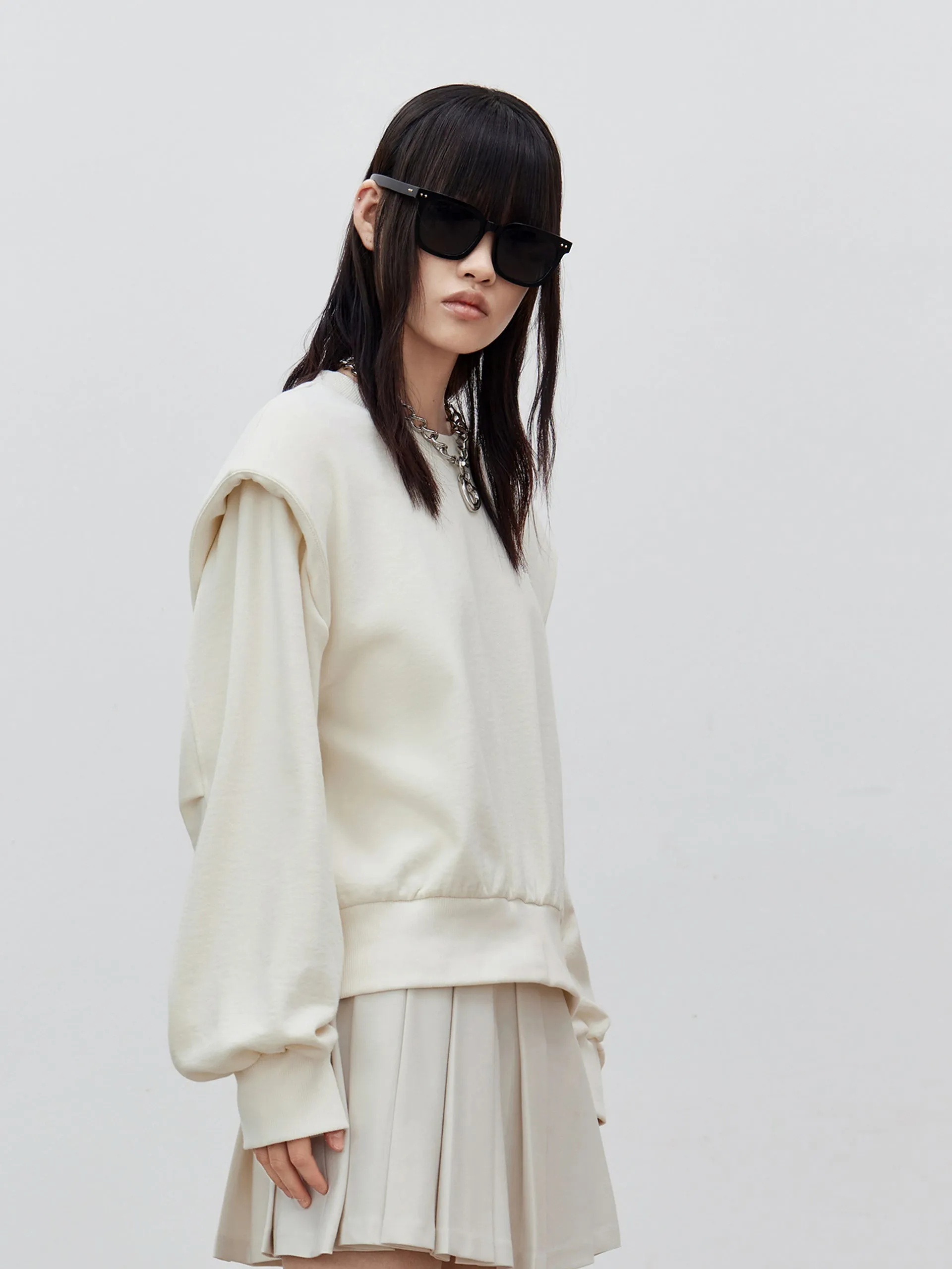 Fake Two Piece Cotton Sweatshirt