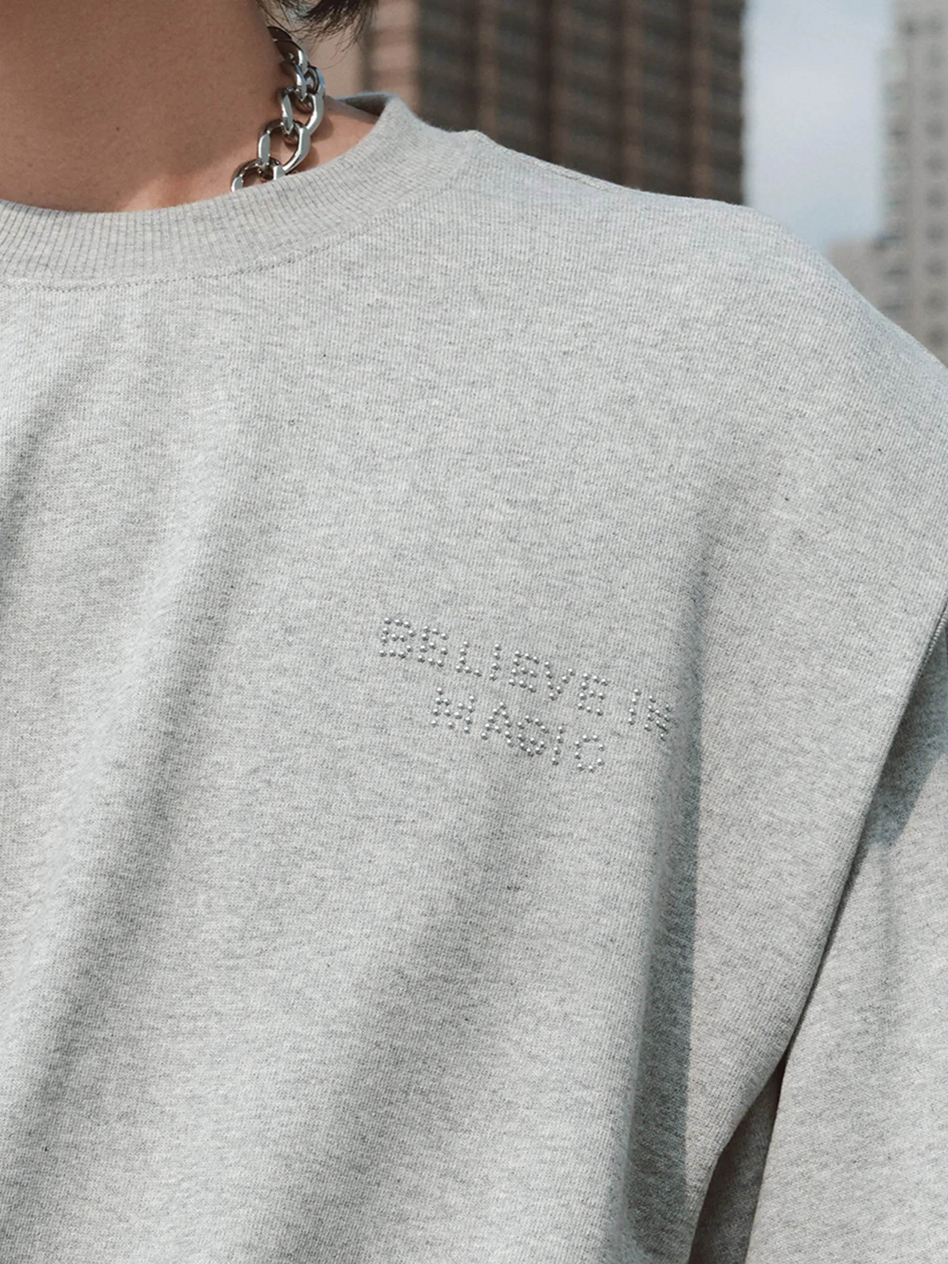 Fake Two Piece Cotton Sweatshirt