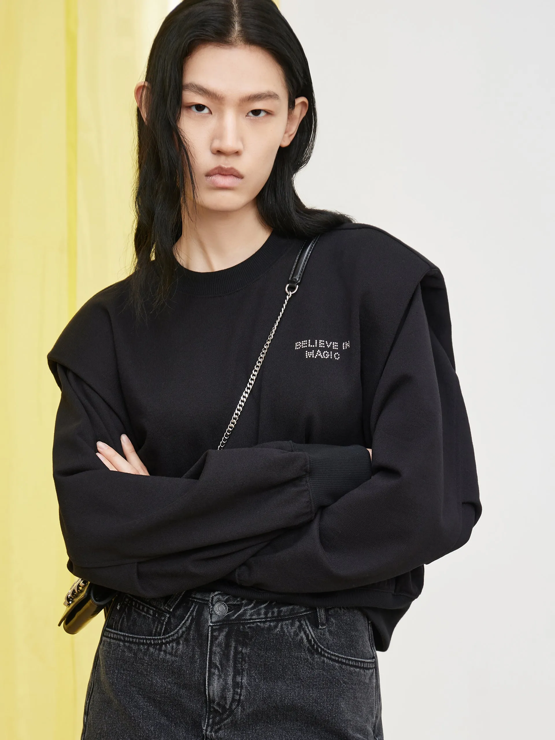 Fake Two Piece Cotton Sweatshirt