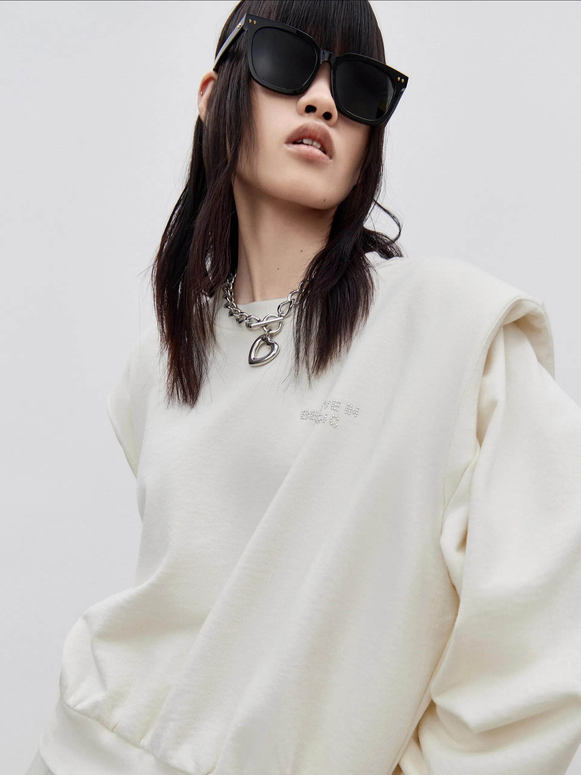 Fake Two Piece Cotton Sweatshirt