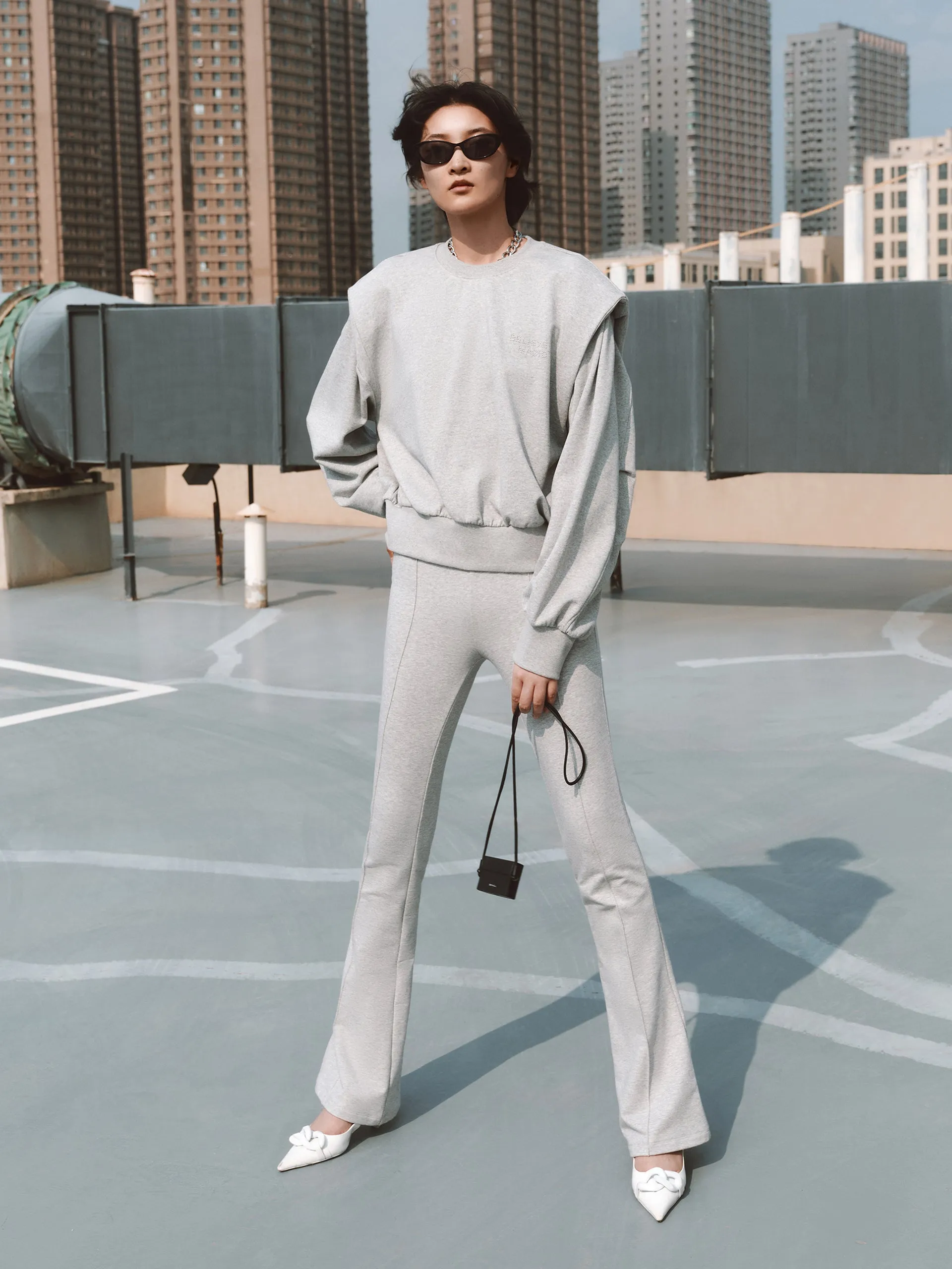 Fake Two Piece Cotton Sweatshirt