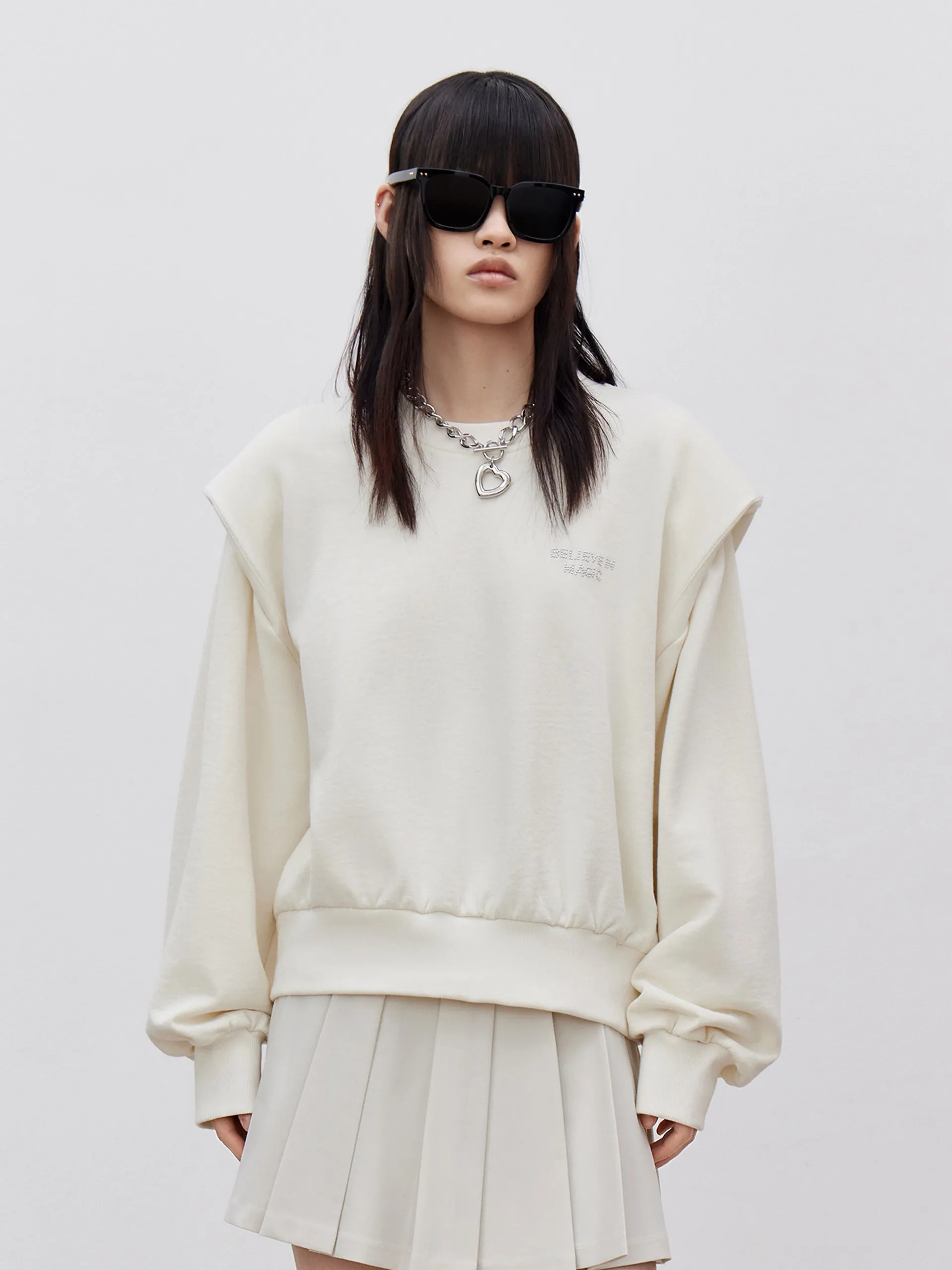 Fake Two Piece Cotton Sweatshirt