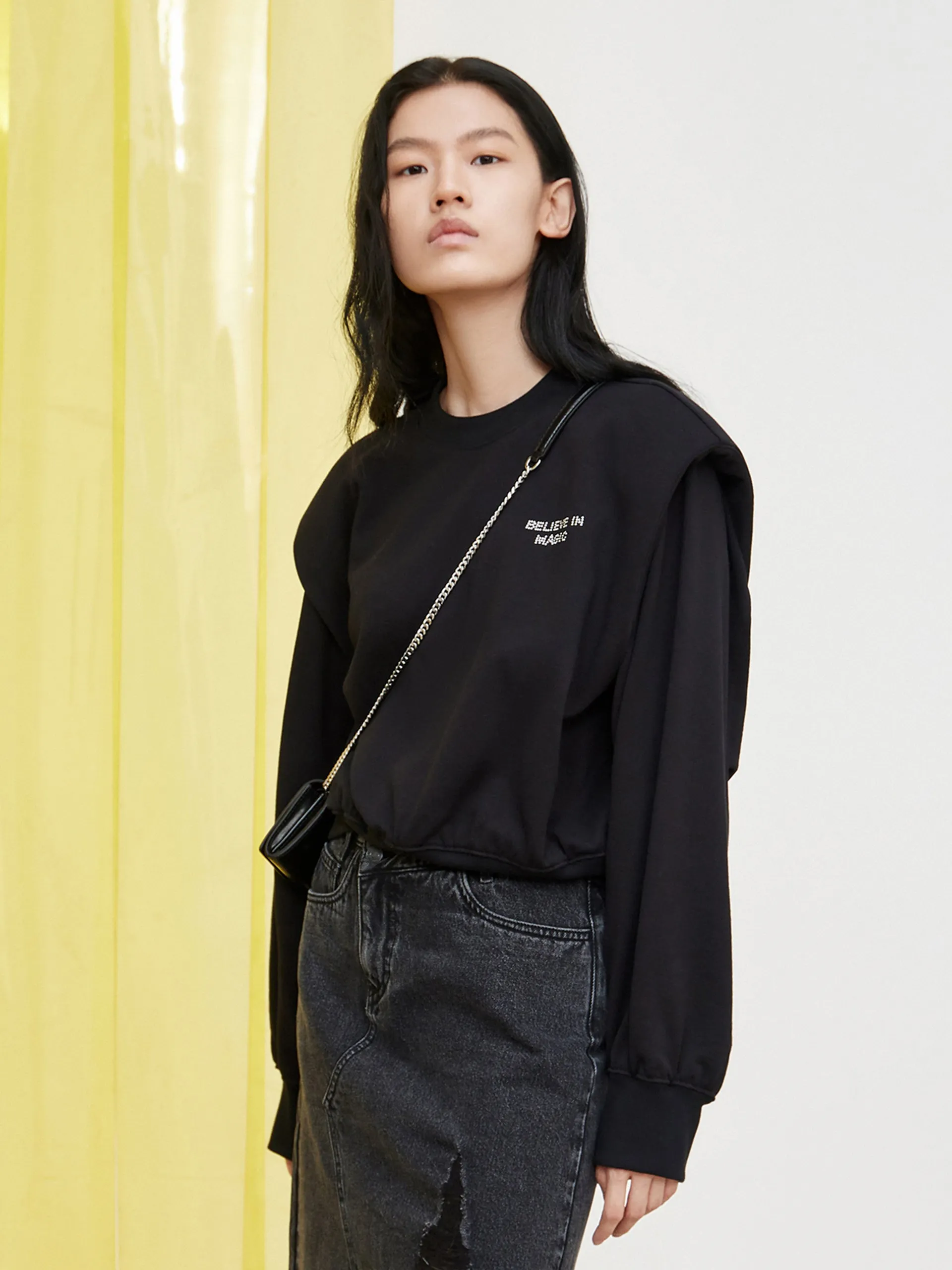Fake Two Piece Cotton Sweatshirt