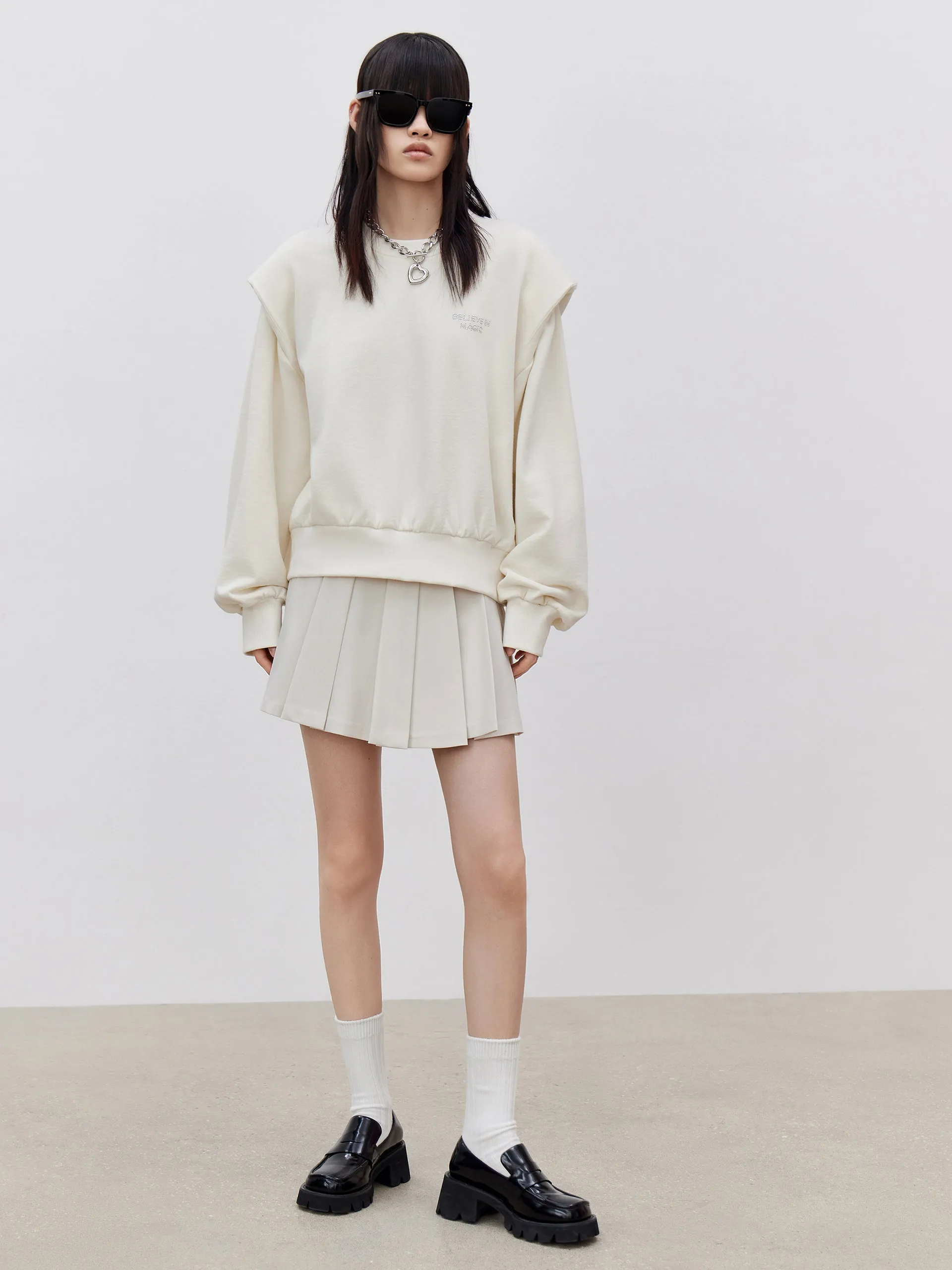 Fake Two Piece Cotton Sweatshirt
