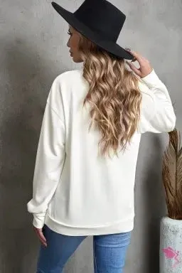 Fall Pumpkin Print Sweatshirt