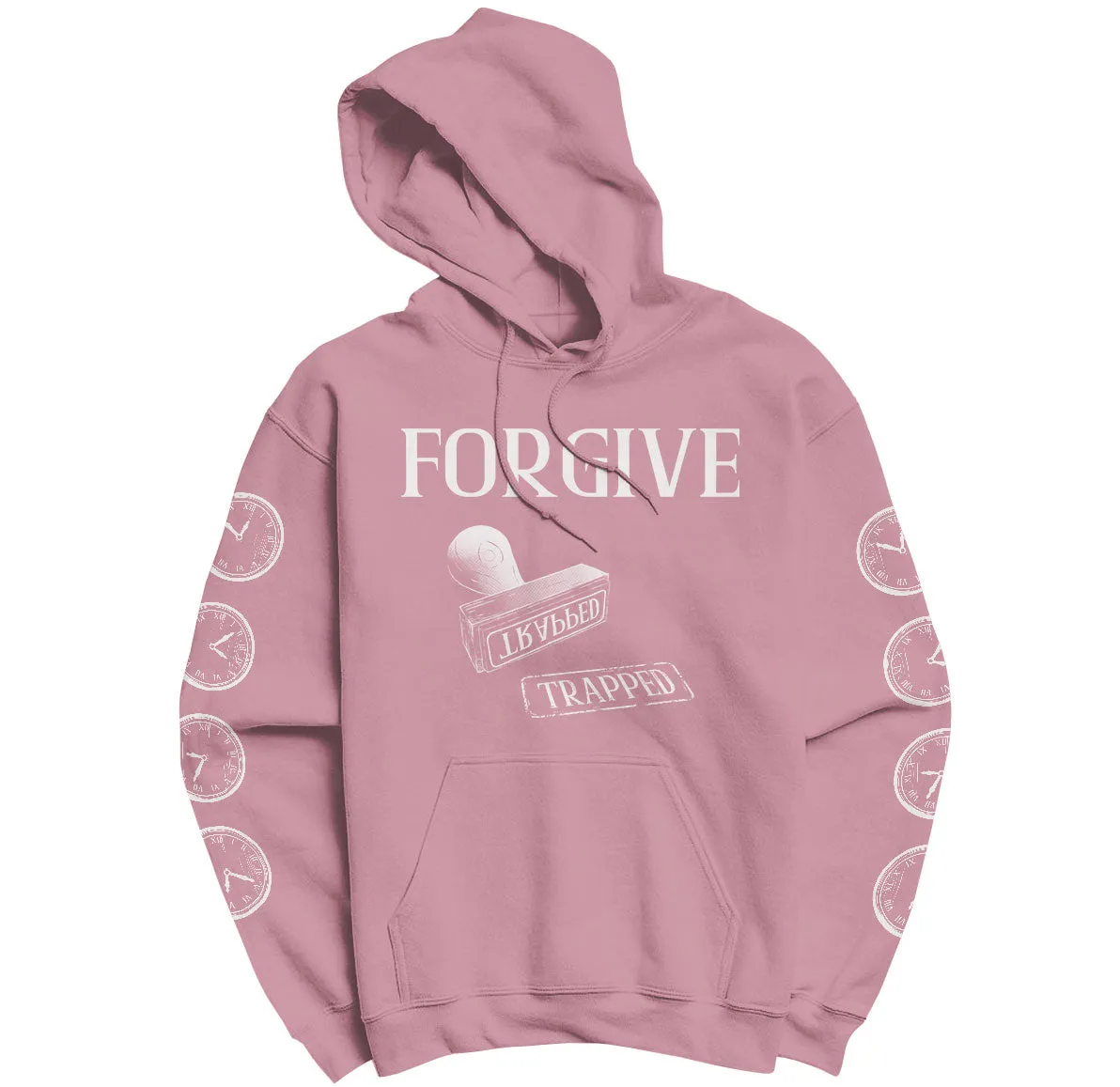 FORGIVE "Trapped" Pink Hoodie