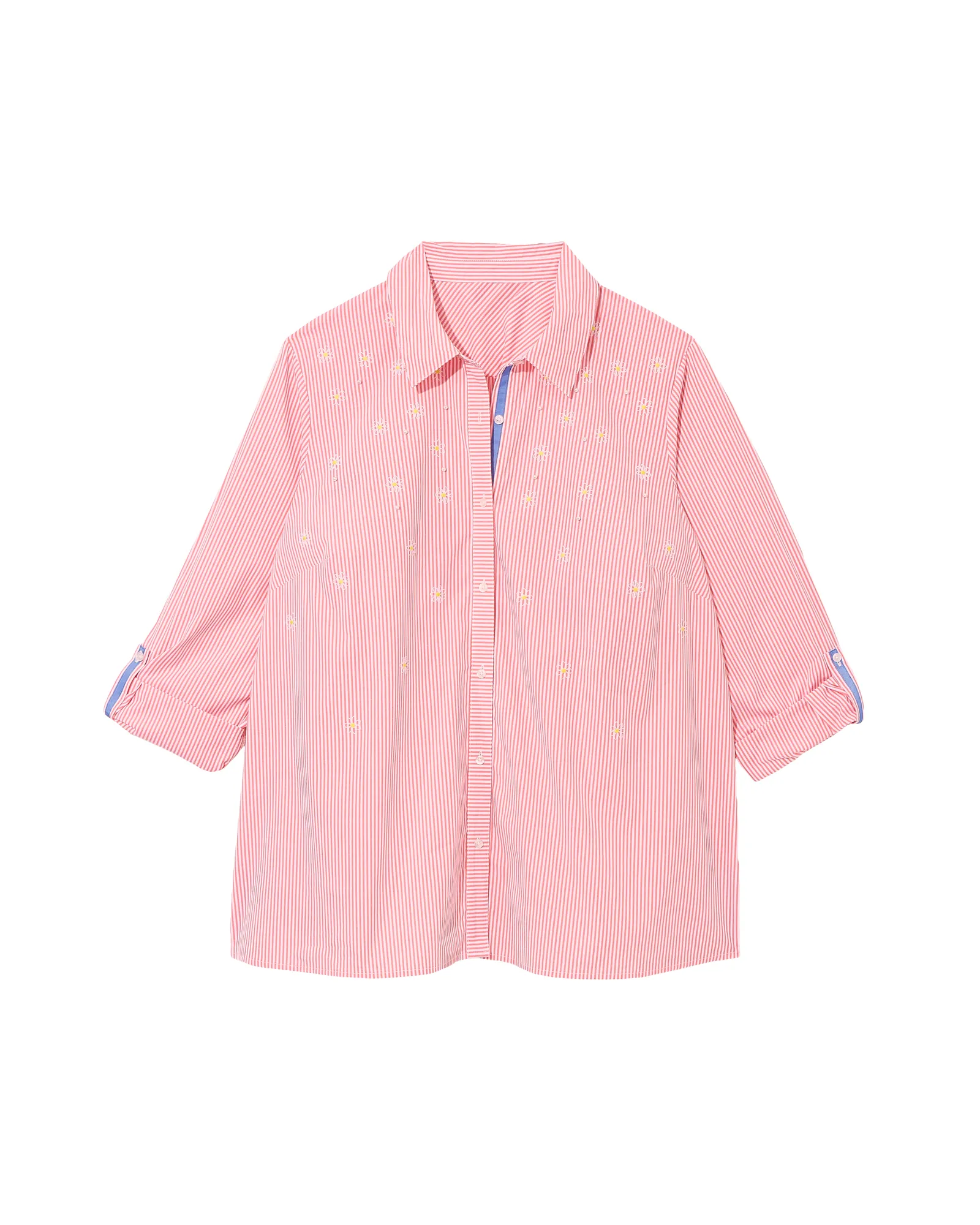 Francesca Embellished Button Down | Pink / White