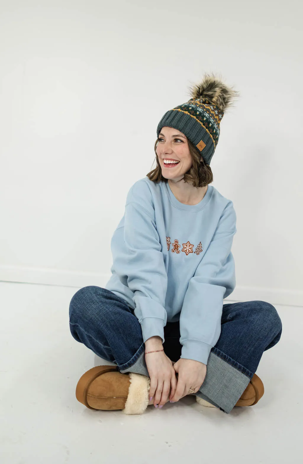 Gingerbread Cookies Embroidered Sweatshirt