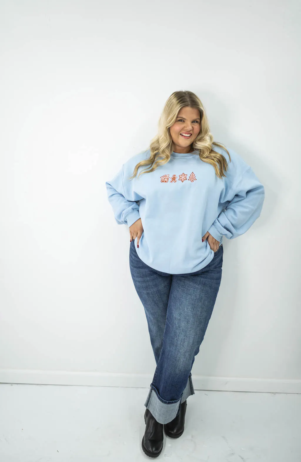 Gingerbread Cookies Embroidered Sweatshirt