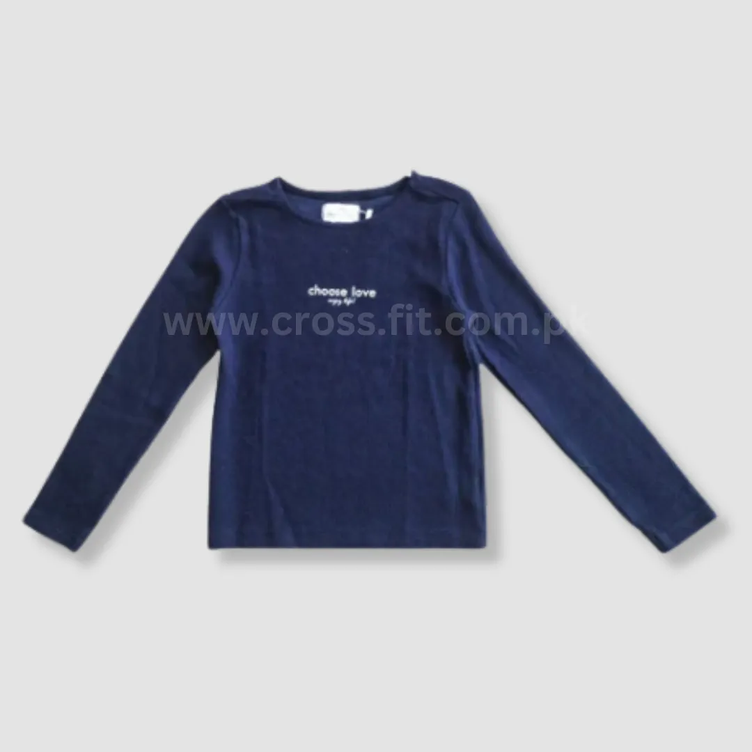 Girls blue love sweat shirt