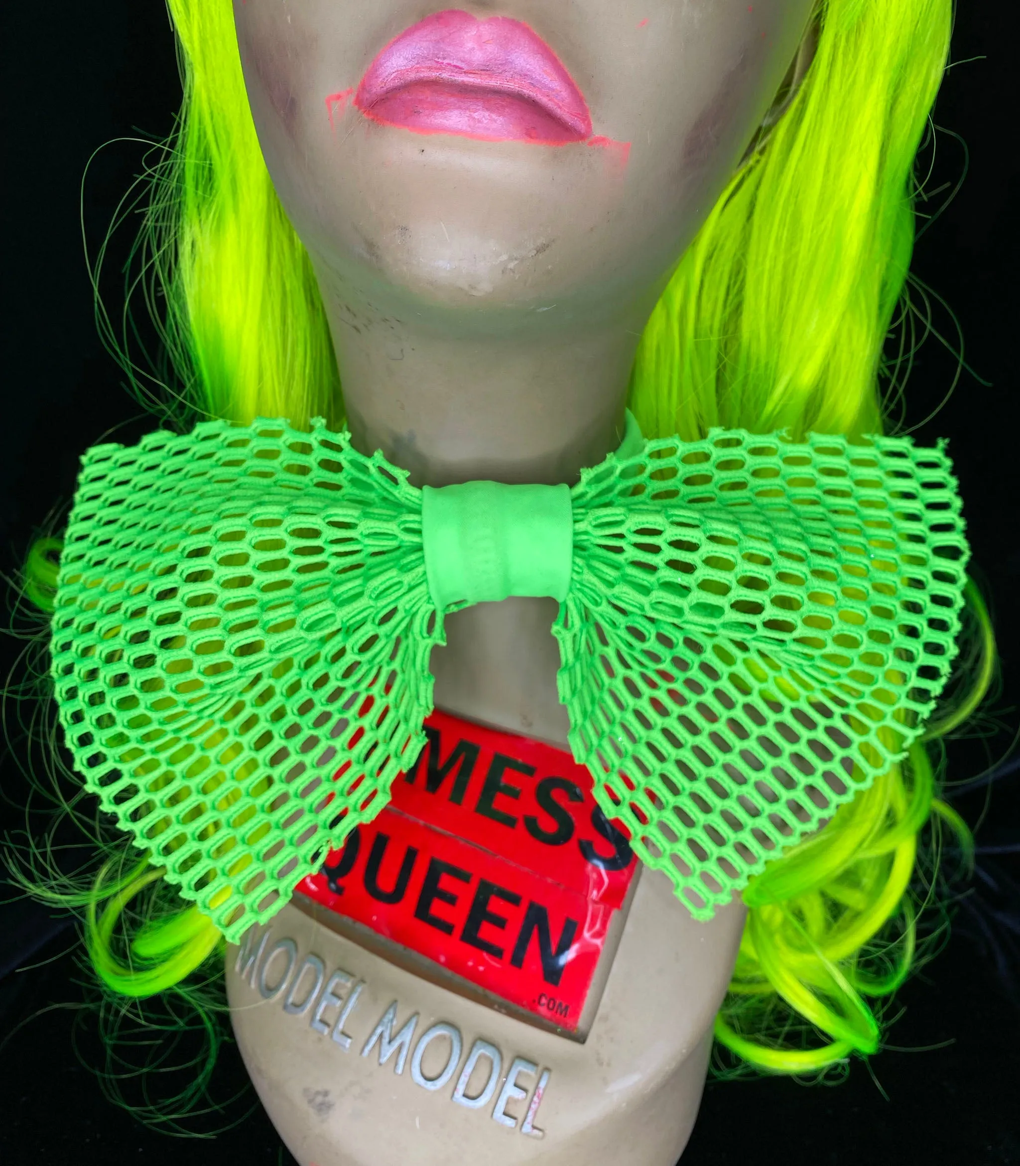 Green Mesh Bowtie