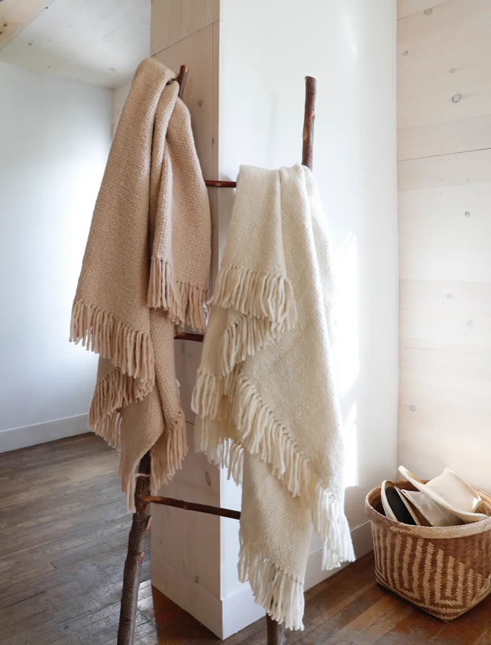 Hand Loomed Throw Nude